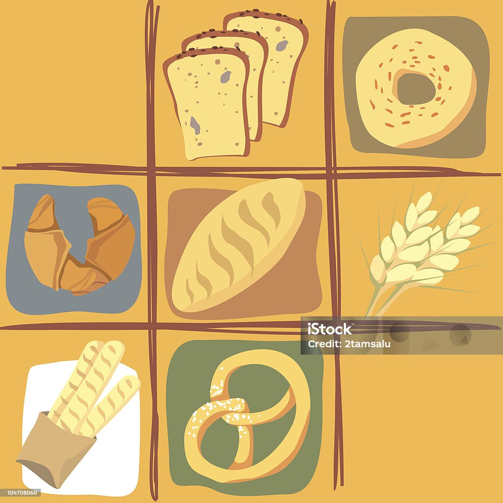 All about bread  Agriculture stock vector