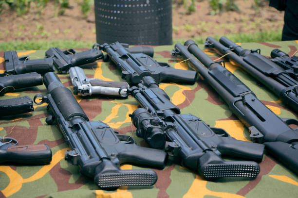 istock Military equipment. Machine guns. 1047086120