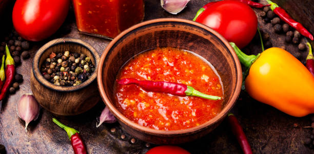 istock Spicy seasoning, adjika sauce 1047089998