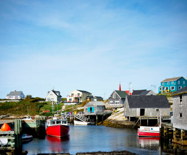 istock Peggy's cove harbor tranquil scene 1047095184