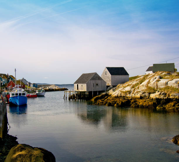 istock Peggy's cove harbor tranquil scene 1047095188