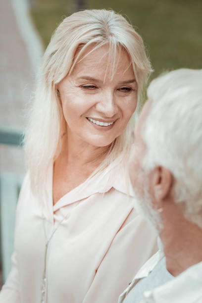 istock Charming mature female staring at her husband 1047102070