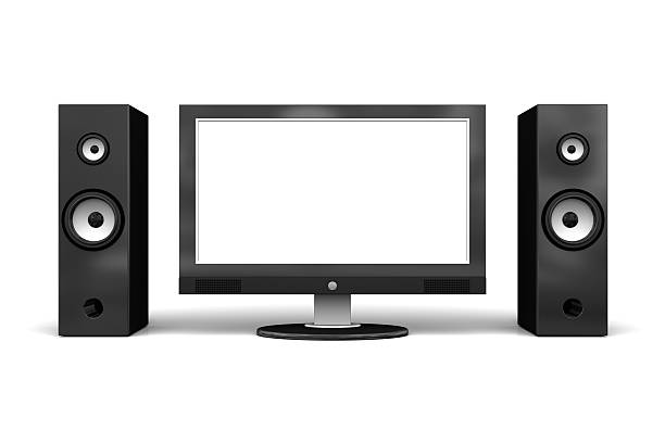 istock Wide TV with speakers 104710506