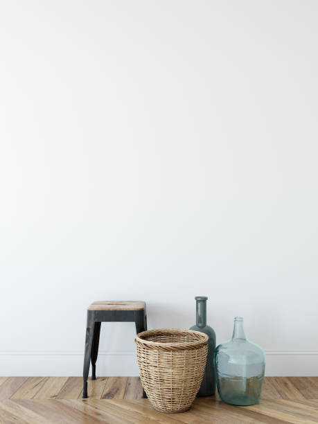 istock mock up wall interior. Scandinavian style. Wall art. 3d rendering, 3d illustration 1047111512
