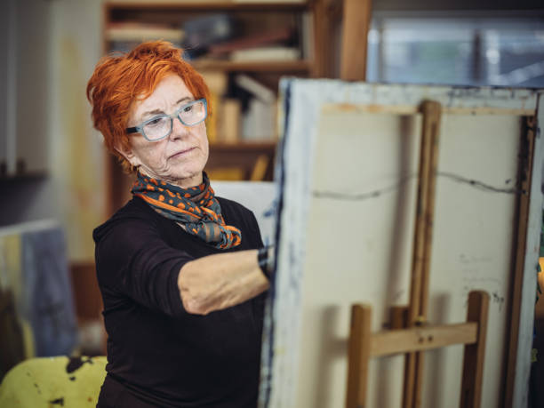 istock Senior woman artist at work 1047112772