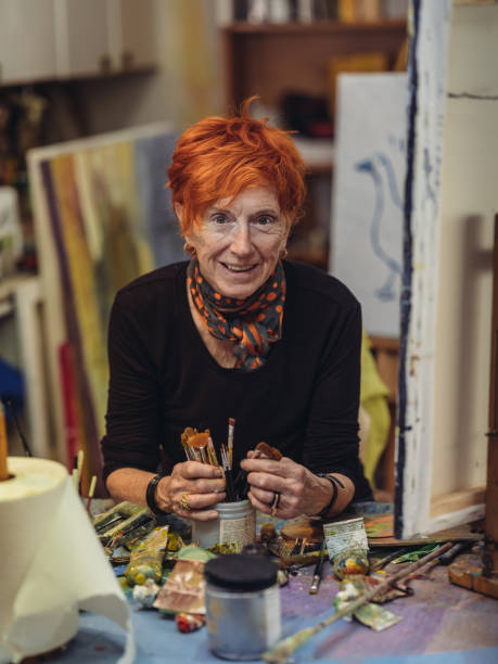 istock Senior woman artist at work 1047115930