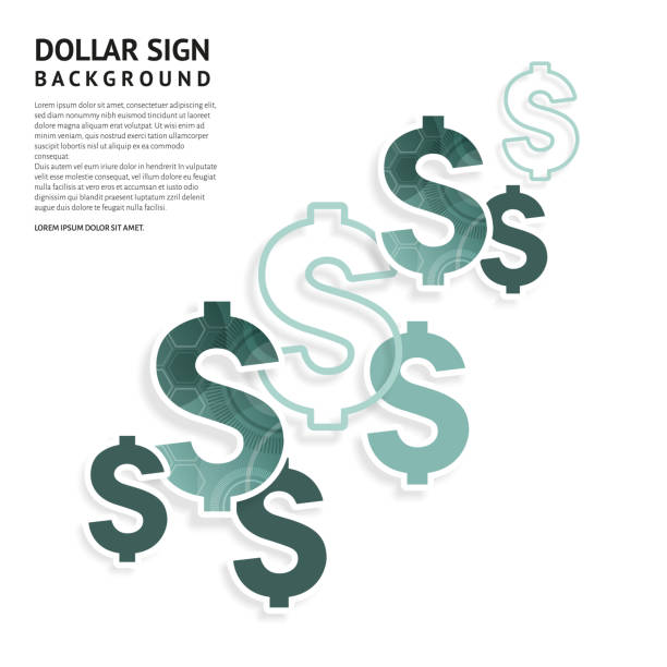 Dollar signs design. American currency signs on white background. Vector. Dollar signs design. American currency signs on white background. dollar sign background stock illustrations