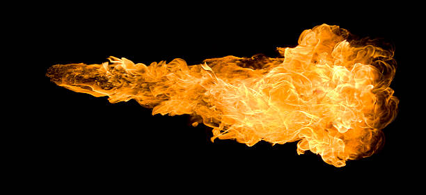огненный шар - fireball fire isolated cut out стоковые фото и изображения