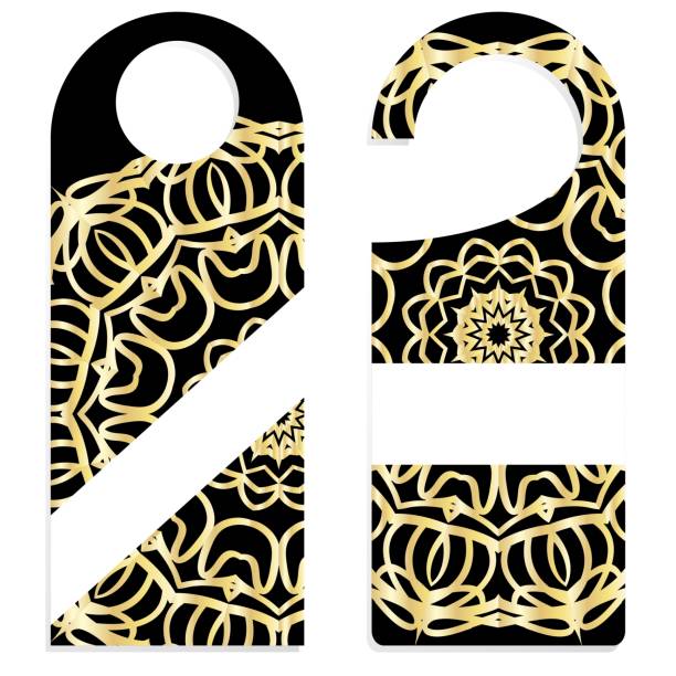istock Door hanger with special mandala design. Vector illustration. For hotel, sale 1047121106