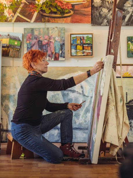 istock Senior woman artist at work 1047121166