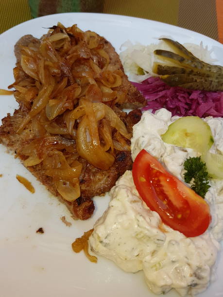 istock Steak with potato salad 1047125068