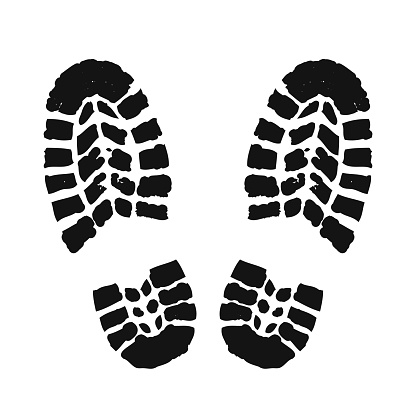 Footprint human silhouette – stock vector