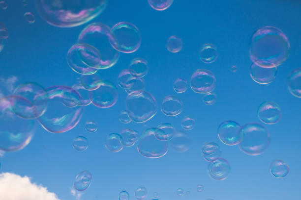 istock Giant soap bubbles floating in the air 1047145846