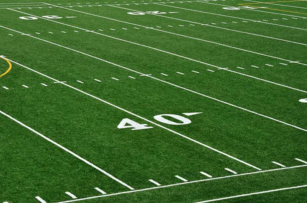Forty Yard Line on American Football Field