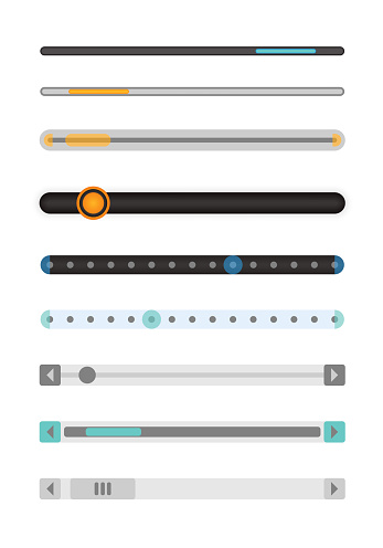 Set Of Scrollbars Set Stock Illustration - Download Image Now - Paper ...