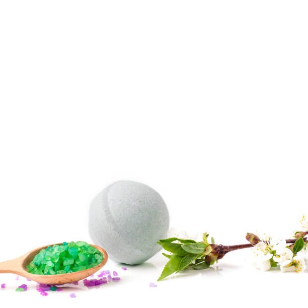 istock Spa salt and flowers, bath bomb 1047192856