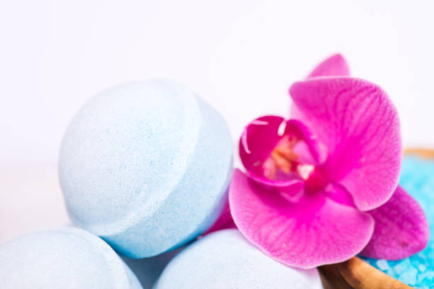 istock Spa salt and flowers, bath bomb 1047206724