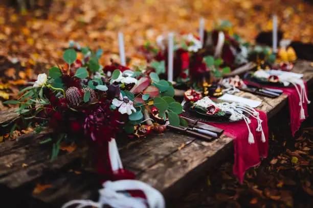 Photo of Autumn location, autumn decor, rocking chairs