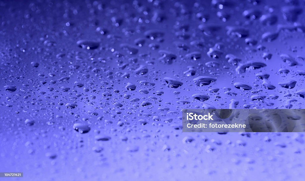 waterdrop sfondo blu. - Foto stock royalty-free di Acqua