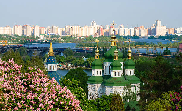 istock Panoramic view of the Vidubichi monastery, Kiev, Ukraine 104722065