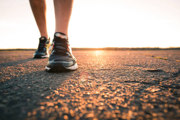istock Marathon shoe. Outdoor workout. 1047222218