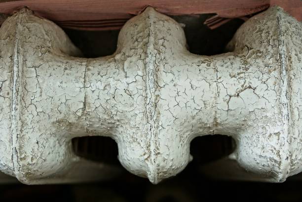 istock sections of the old iron white radiator 1047229722
