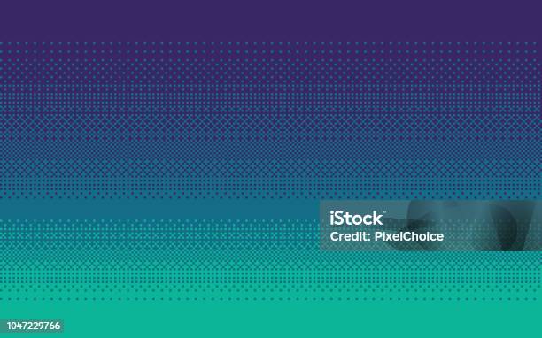 Pixel Art Gradient Color Dithering Vector Background Stock Illustration - Download Image Now