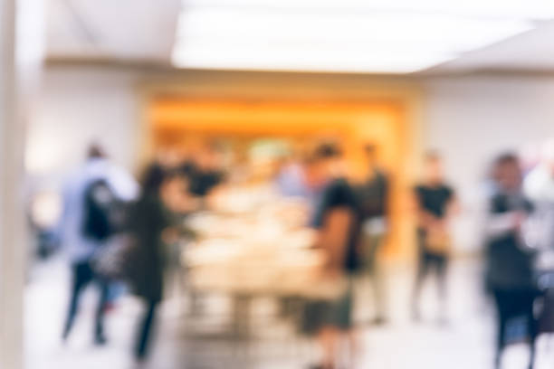 istock Blurry background multiethnic people at breakfast of workshop conference event in USA 1047233868