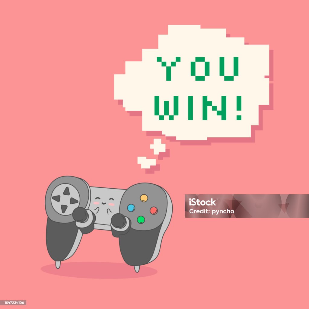 Game Controller Face Funny Doodle With Game Controller Stock Illustration - Download Image ...