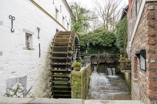 ancient water mill called Leeuwenmolen in  Maastricht, The Netherlands
