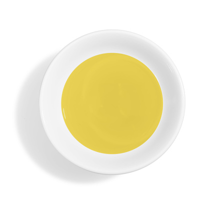 Olive Oil, Bowl, White background, flat lay, cut out