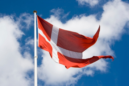 The Swallow tailed Danish flag is only used by National institutions like the Royal Family, the army, the Navy, the police and members of the Royal Danish Yacht Club. 