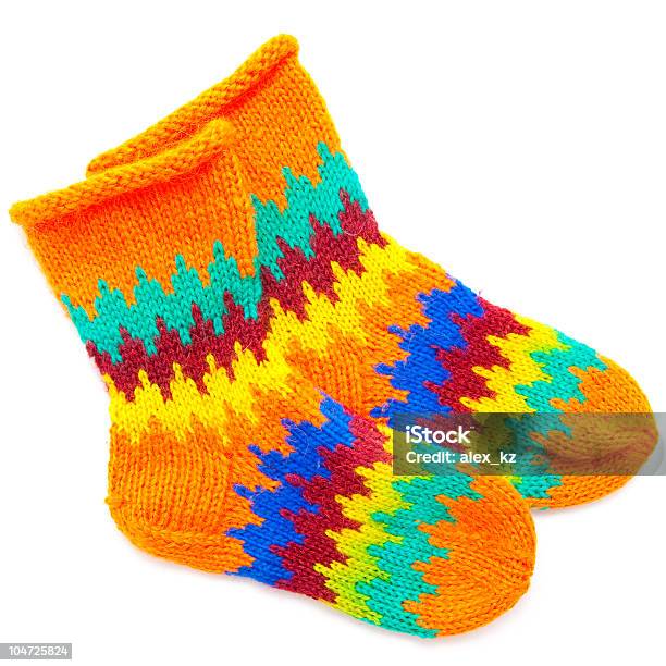 Photo libre de droit de Chaussettes En Laine banque d'images et plus d'images libres de droit de Chaussette - Chaussette, Enfant, Paire