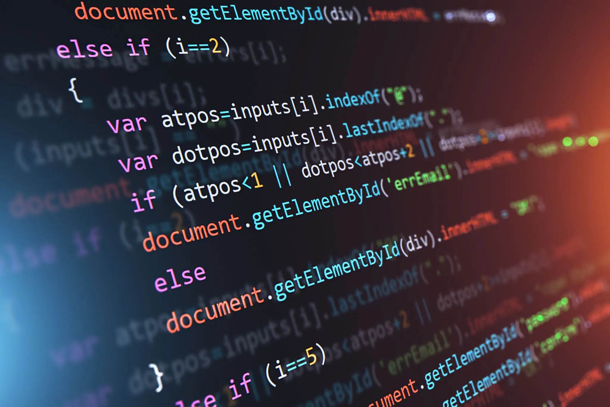 컴퓨터 자바스크립트 함수: 최고의 활용법 2 Programming source code abstract background