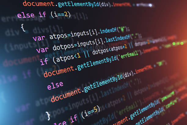 tło abstrakcyjne kodu źródłowego programowania - algorithm zdjęcia i obrazy z banku zdjęć