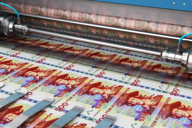 istock Printing 500 SEK Swedish krona money banknotes 1047259396