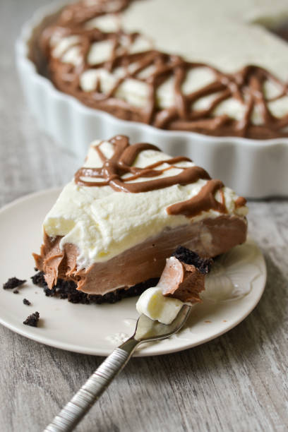 istock No Bake Brownie Cheesecake. 1047259816