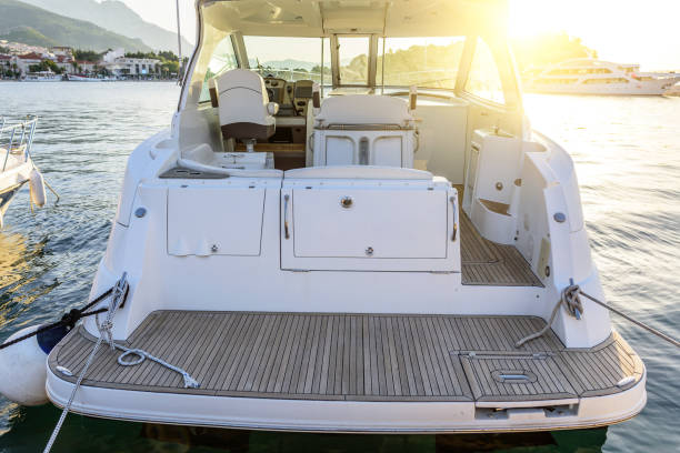 istock Yacht at the marina in the evening. 1047267832