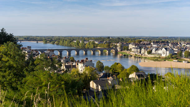 Town of Saumur, Maine-et-Loire Views of the city of Saumur, Maine-et-Loire loire valley photos stock pictures, royalty-free photos & images