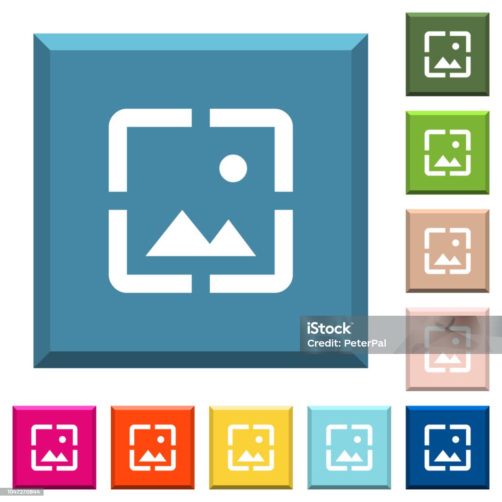 Ilustración de Fondos De Pantalla De Los Iconos De Imagen Blanca En Botones Cuadrados Con Bordes y más Vectores Libres de Derechos de A la moda - iStock Ilustración de Fondos De Pantalla De Los Iconos De Imagen Blanca En Botones Cuadrados Con Bordes y más Vectores Libres de Derechos de A la moda - iStock