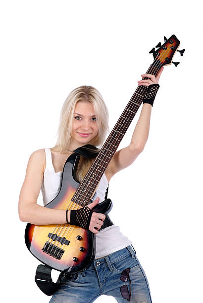 istock Cute female with guitar 104729453