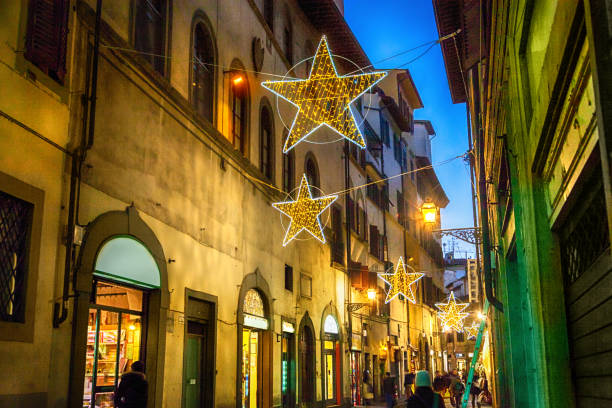 istock Illuminated Christmas street in Florence 1047297098