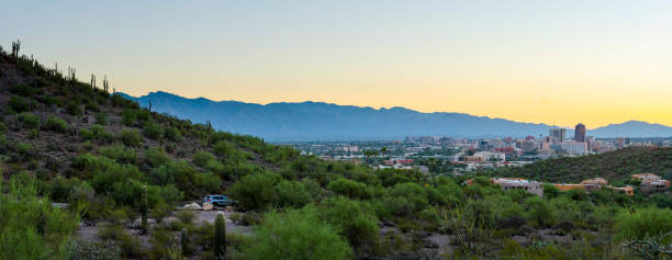 istock Tucson in Arizona skyline at dawn 1047316190