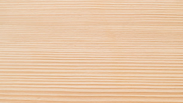 Photo of White pine wood grain texture background for Scandinavian wooden design interior backdrop and furniture in beige color
