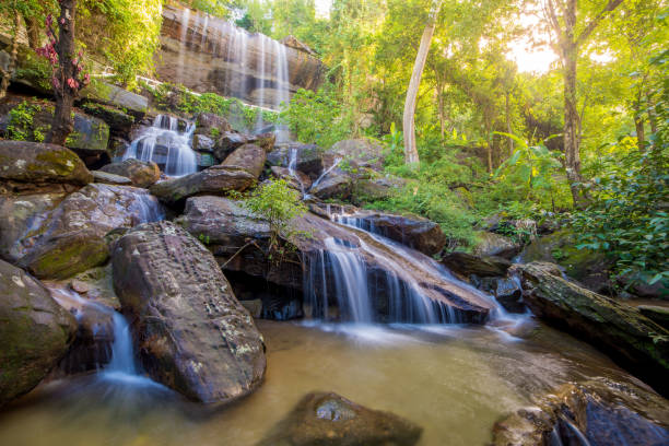 istock Waterfall beautiful in rain forest at Soo Da Cave Roi et Thailand 1047316950