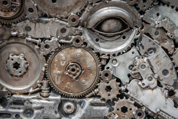 istock abstract metal for background by Mechanical ratchets bolts and nuts 1047318740