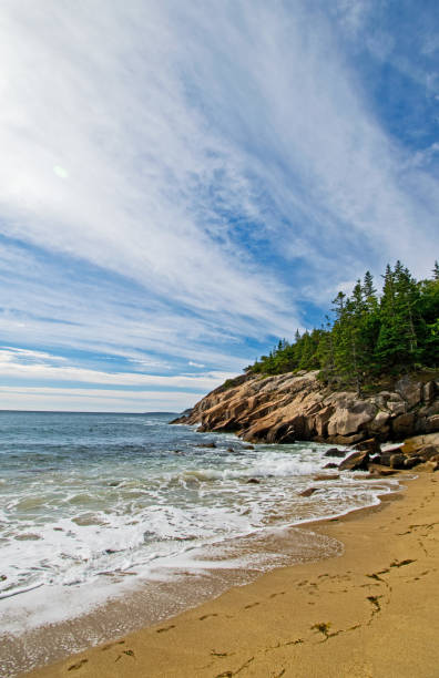 istock Spectacular rocky coastline view with amazing cloudscape 1047322748