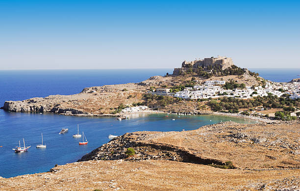 istock Ancient town Lindos, Rhodes island, Greece 104732439