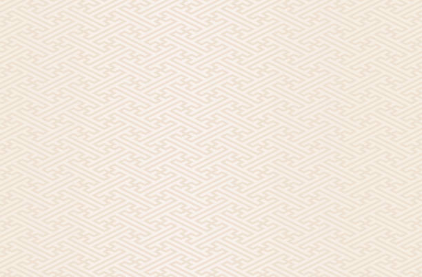 일본 전통 기하학적 패턴 벡터 배경 - beige background stock illustrations