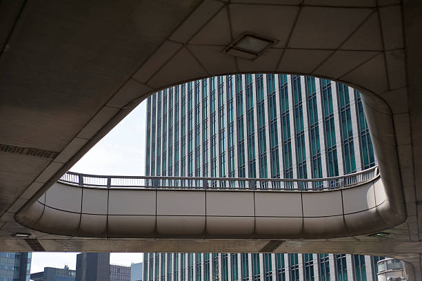 istock Abstract looking crossover near business building 104734854